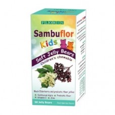 Экстракт черной бузины с цинком, пробиотиком и витамином C для детей Floris Sambuflor Kids 50 жевательных желе
